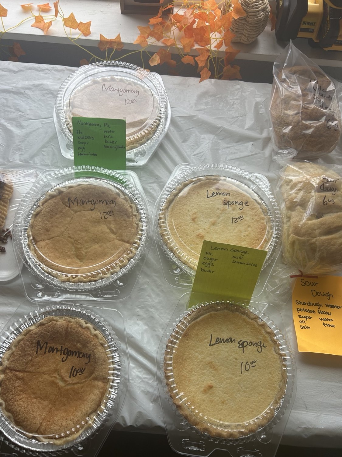 Pies and breads