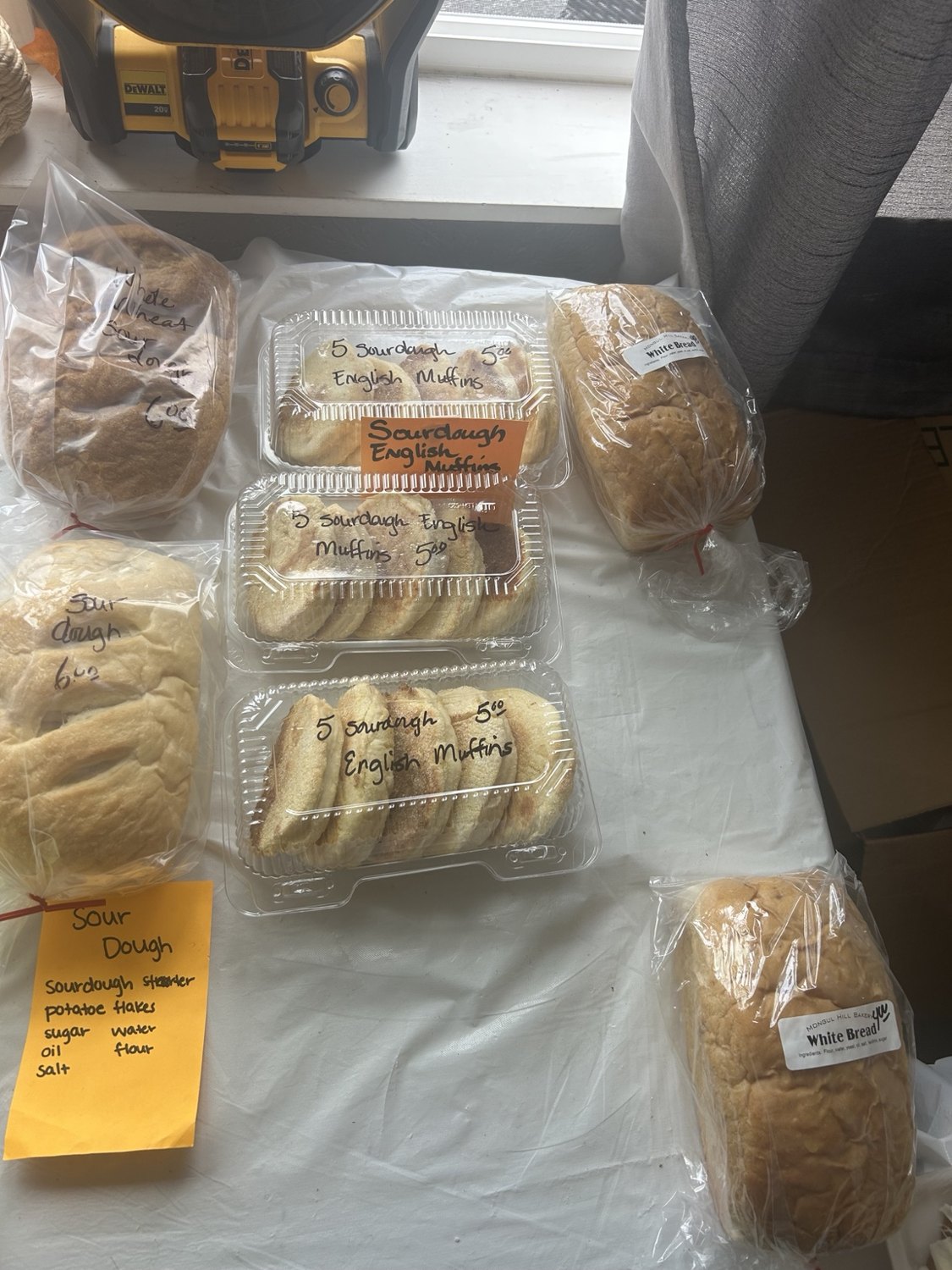 Sourdough breads and English muffins